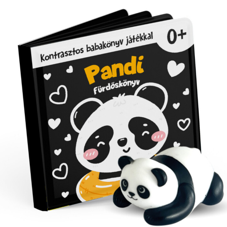 Pandi - Fürdőskönyv - Kontrasztos Rajzokkal ( Babakönyv Játékkal)