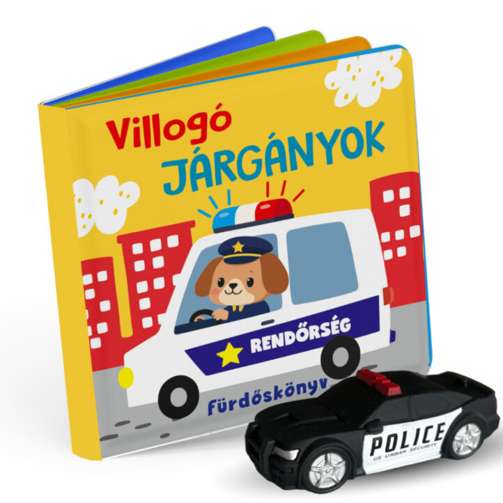 Villogó Járgányok Fürdőskönyv - Pancsis Játékokkal
